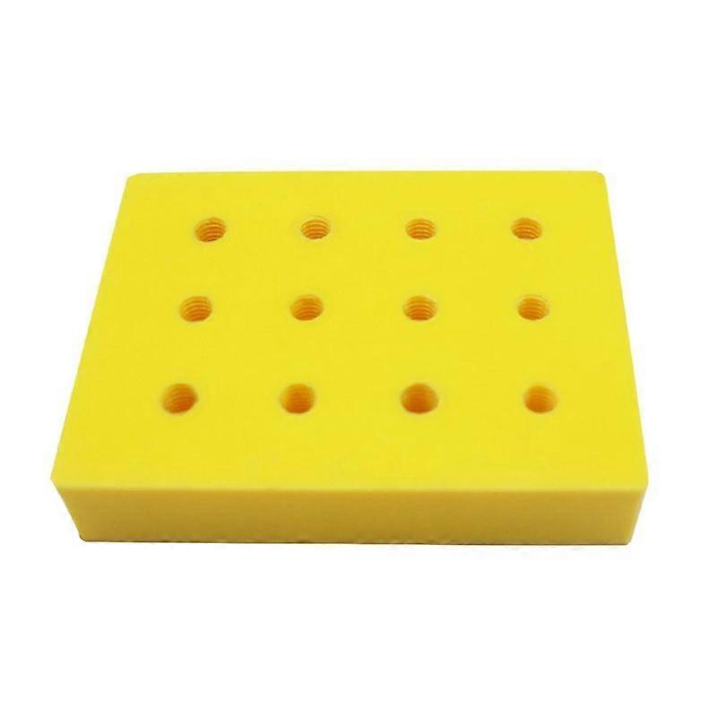 Boîte de rangement pour pinces de serrage filetées M8, 12 trous, en POM jaune