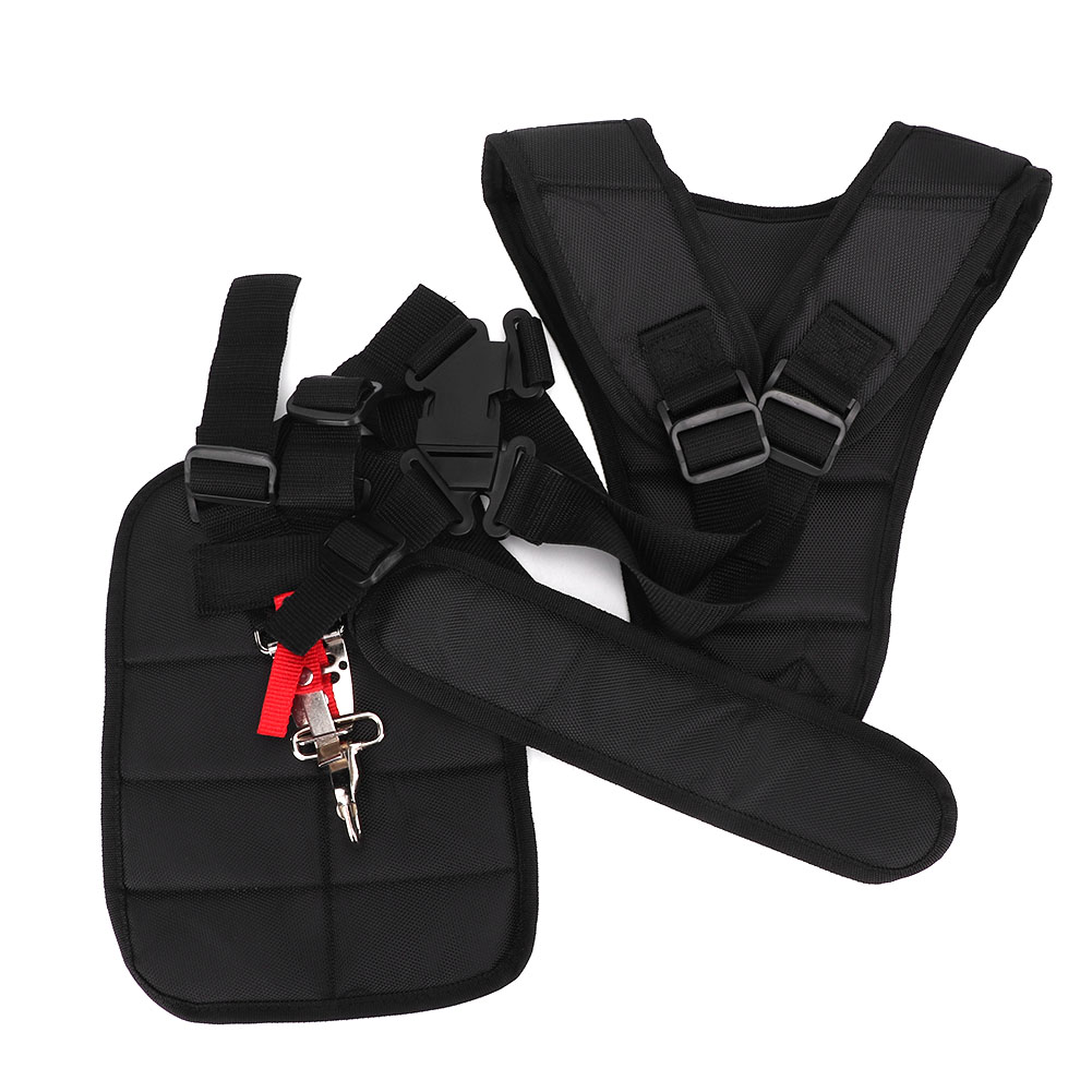 Harnais d'épaule pour débroussailleuse et tondeuse, sangle réglable en nylon, noir