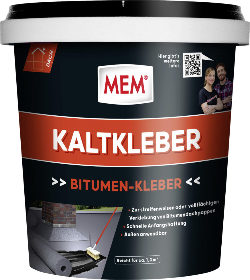Mem - Bitumen Kaltkleber 800 G Dachabdichtung
