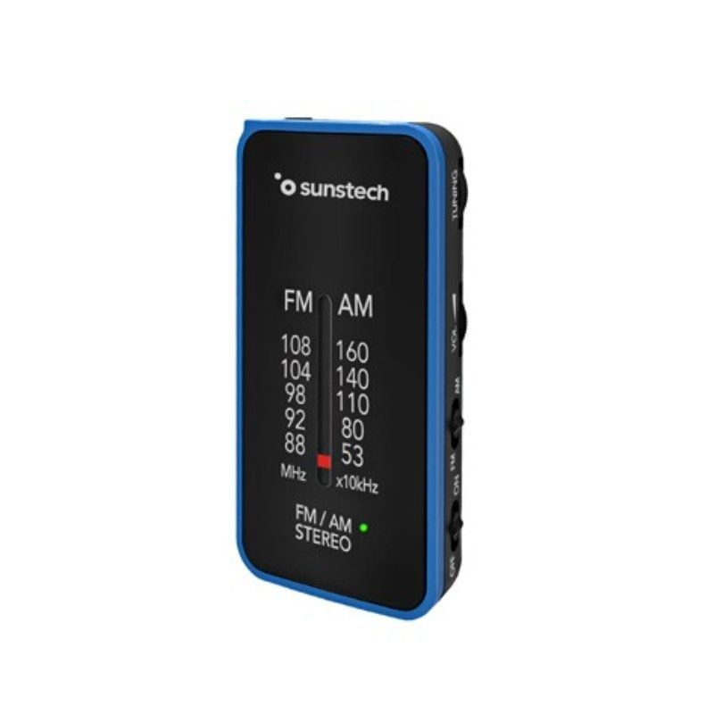 RPC6 FM/Am Taschenradio, tragbar, analog, Multiband-Radio, funktioniert mit 2 AAA-Batterien, Blau - Bild 5