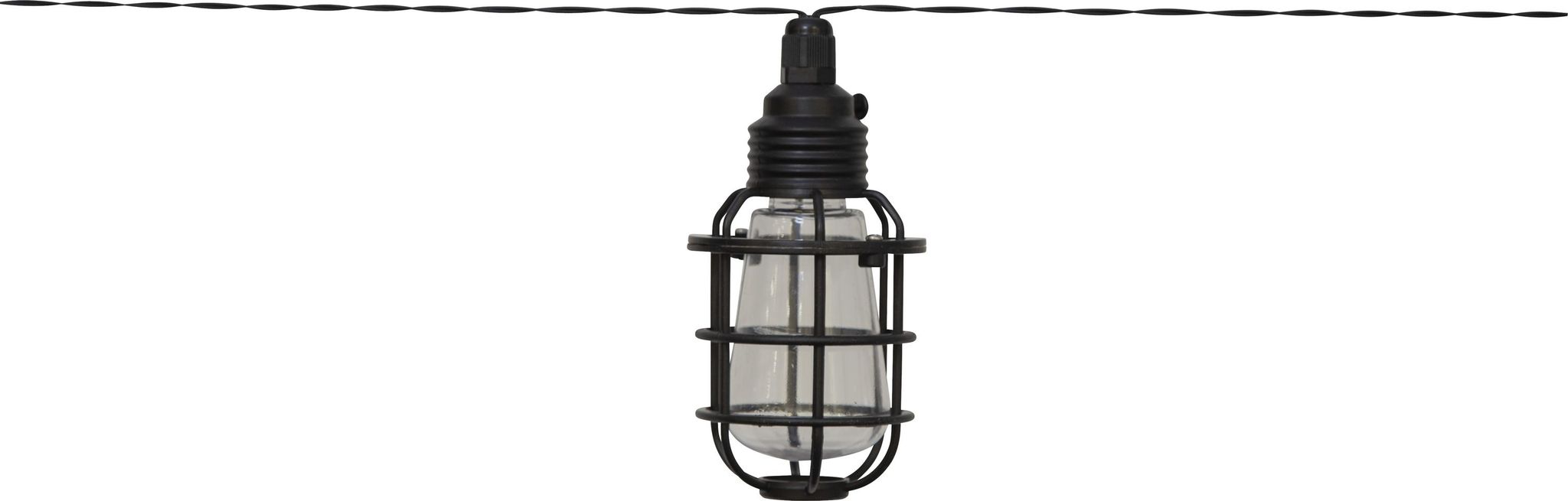 Star Trading Schwarz Led-Solarkette'cage'