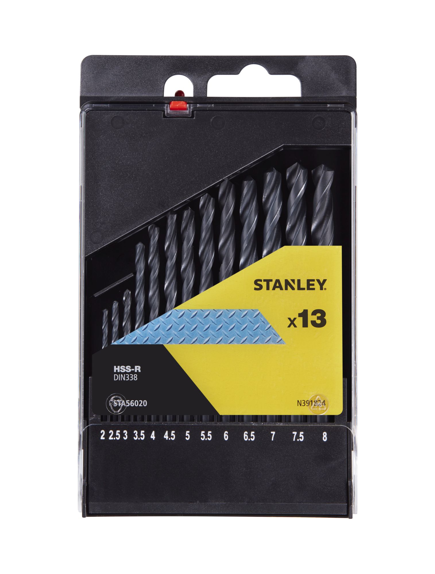 Stanley Bohrer Hss-R 13 Stück Schnellstahl 2-8 Mm