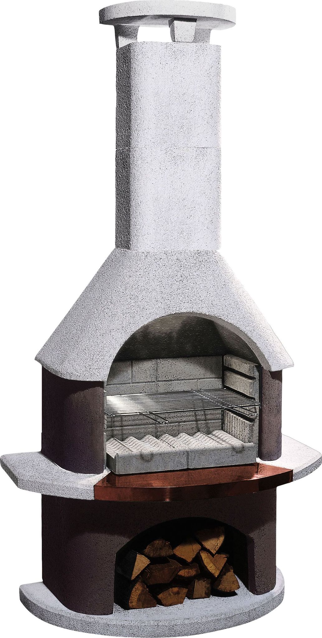 Grillkamin San Remo,braun/weiß H206xb110xt65cm, 460 Kg