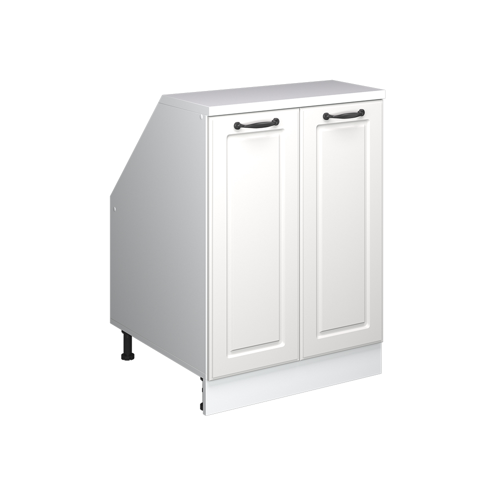 Dachschrägenschrank Rion, Weiß Landhaus, 60 X 81.6 Cm Mit 2 Türen, Schrankkorpus 60 Cm Tiefe, Vicco