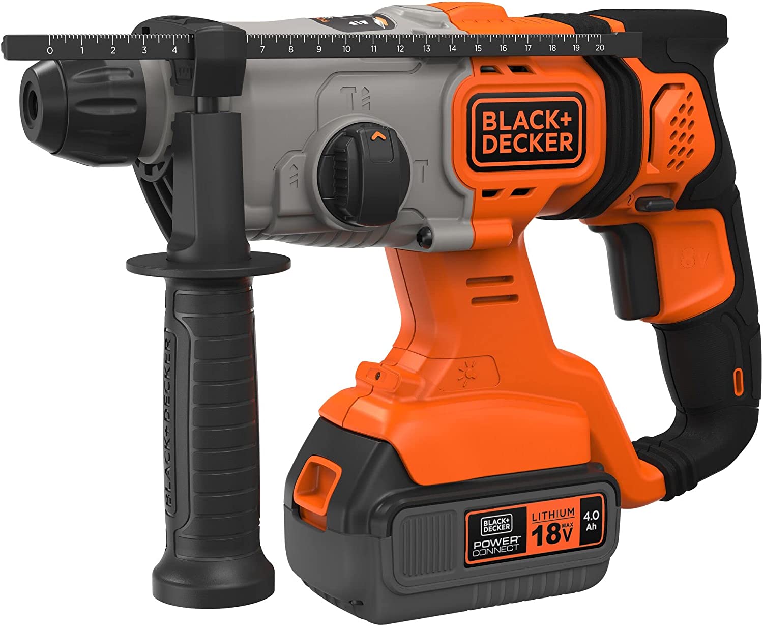 Black+Decker Black&Decker - Bohrer Bohrer 18V Lithium-Batterie B+D Sds Bcd900m1k + Tragetasche