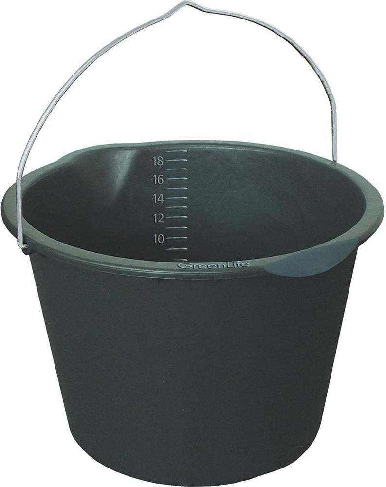 Fp - Baueimer Mit Tülle, 20 Liter Schwarz