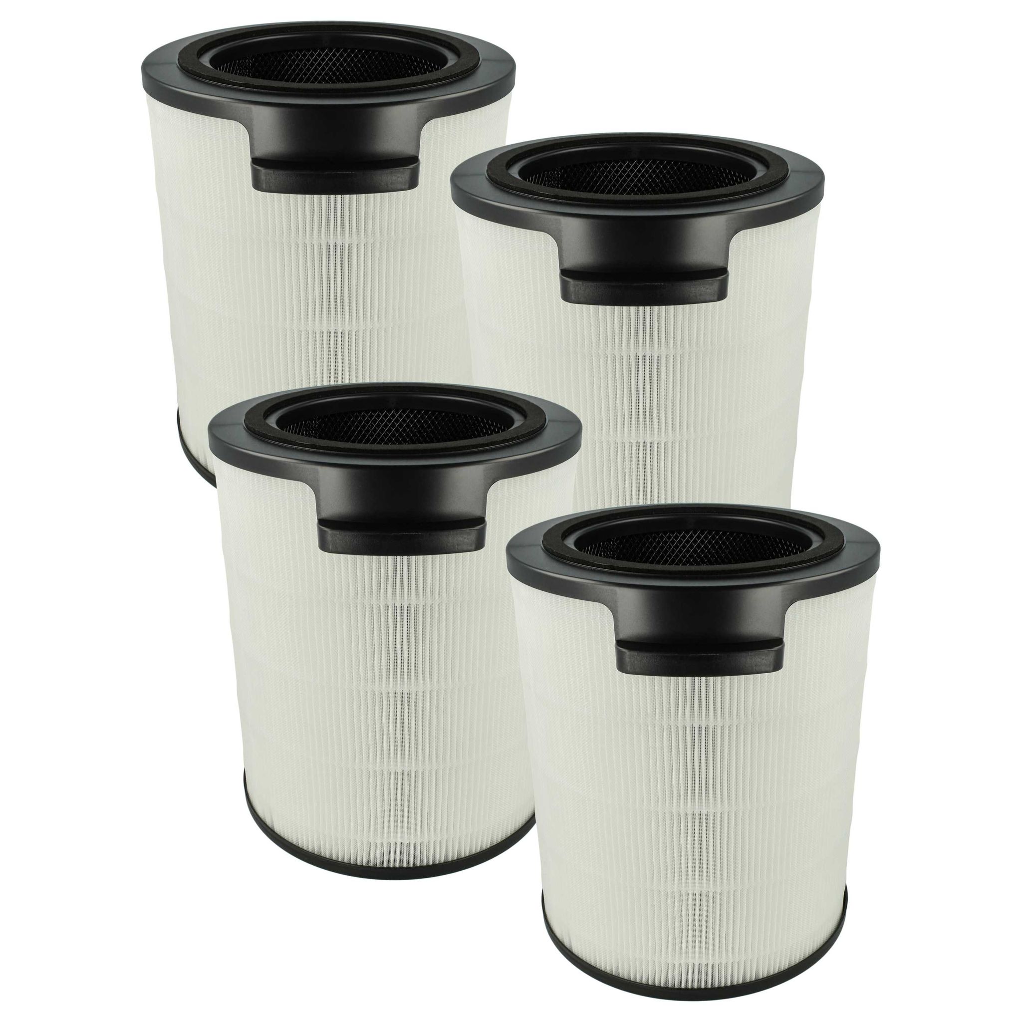 4x Aktivkohlefilter Ersatz Für Philips Fym860/30, 883486030771 Für Luftreiniger - Hepa 13 Luftfilter Schwarz Weiß - Vhbw