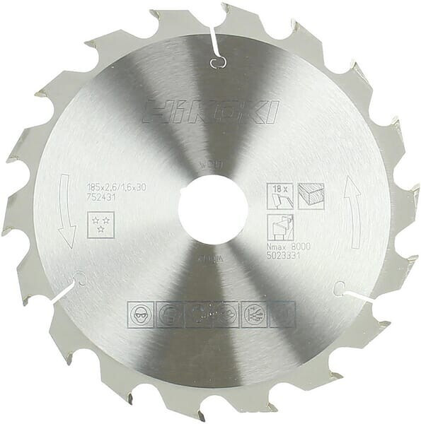 Hitachi Sägeblatt Für Kreissäge - C7sb2/C7u2/C7bu2 - Ø 185 Mm - 18 Zähne - Hartmetallplättchen - Bild 3