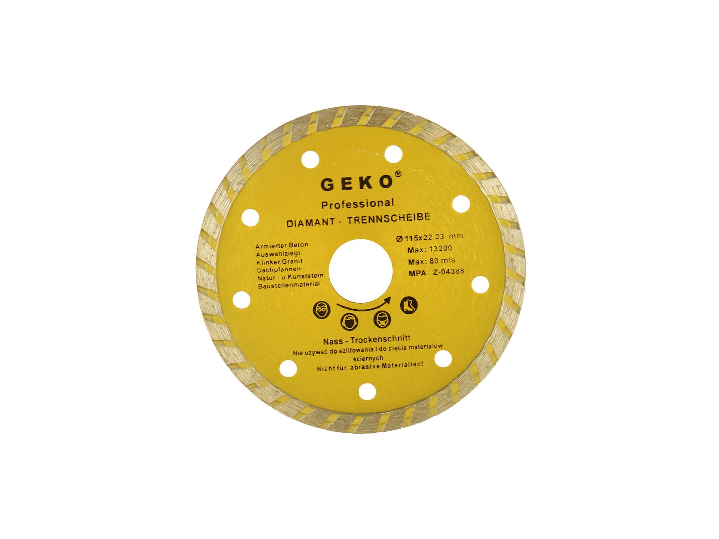 Import Durchm. Scheibe 115mm Turbo Geko Profi (100)