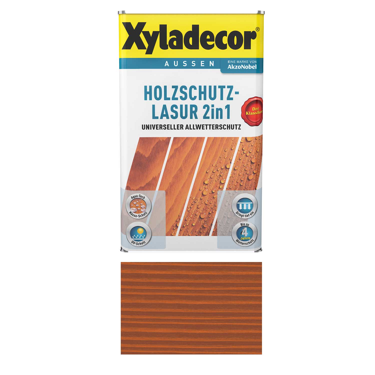 Xyladecor - Holzschutz Lasur Für Außenbereich 2in1 Teak 2,5l Universeller Allwetterschutz&nbsp5087243bade