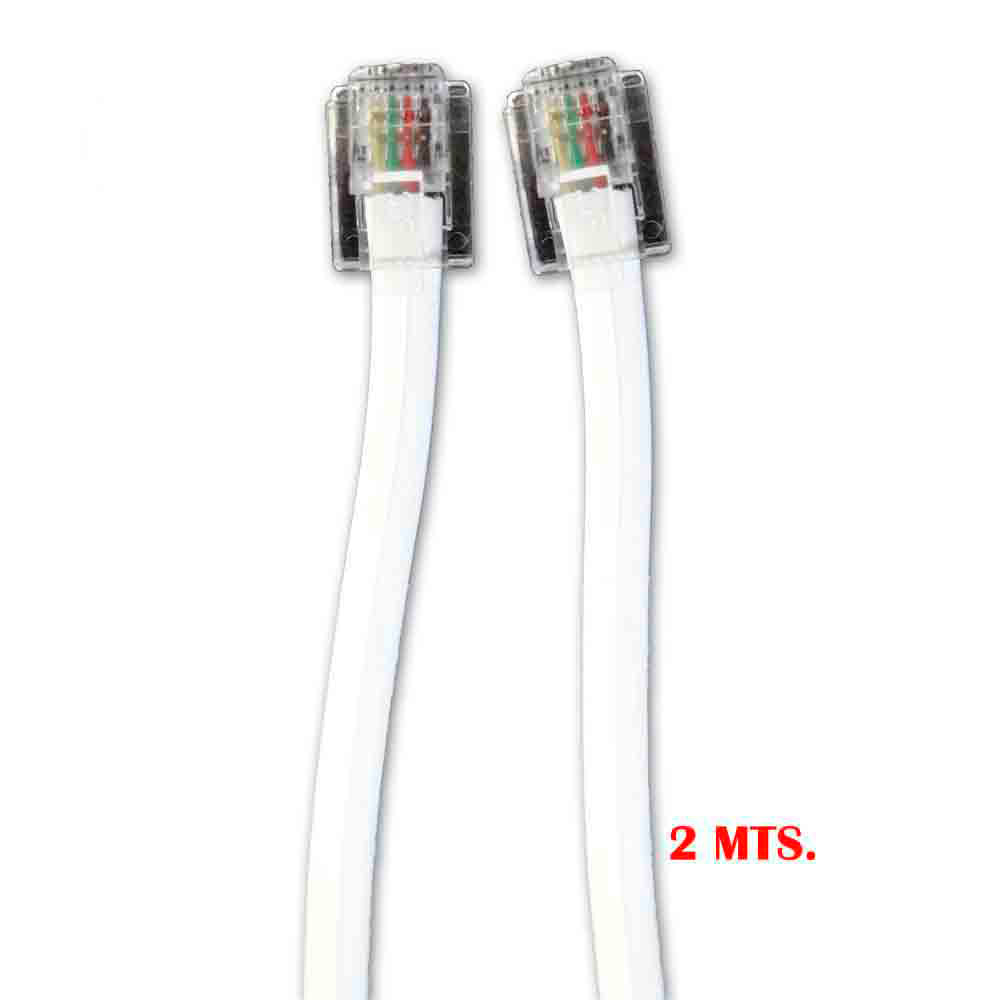 EDM Telephone extension cord 2m male-male, Telefon Zubehör - Image 2