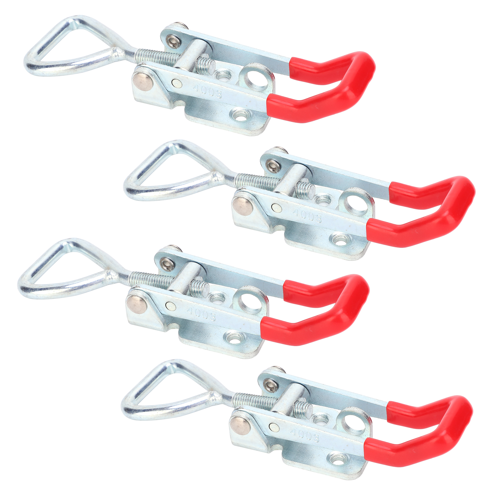 Serre-joint à came zingué WINS, levier triangulaire, fixation rapide, lot de 4 avec boucles
