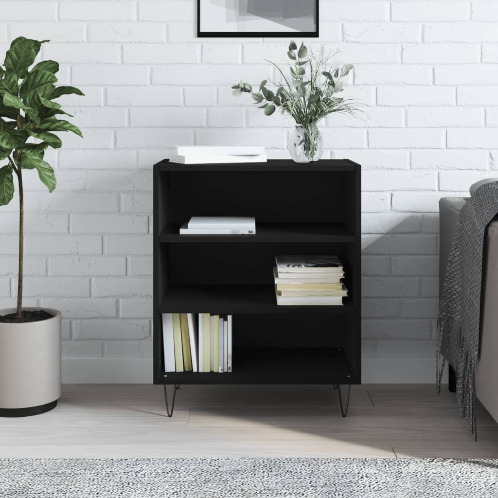 Credenza Nera 57x35x70 Cm In Legno Multistrato Vidaxl