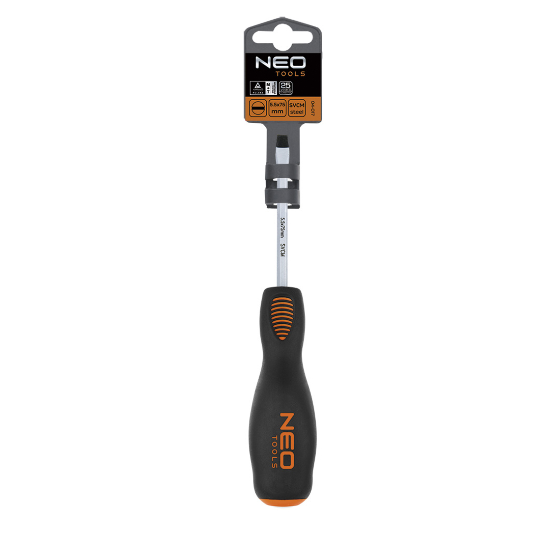 Neo Tools Schwarz Schlitz-Schraubendreher S2 Magnetisch 56 Hrc 8.0 X 150 Mm
