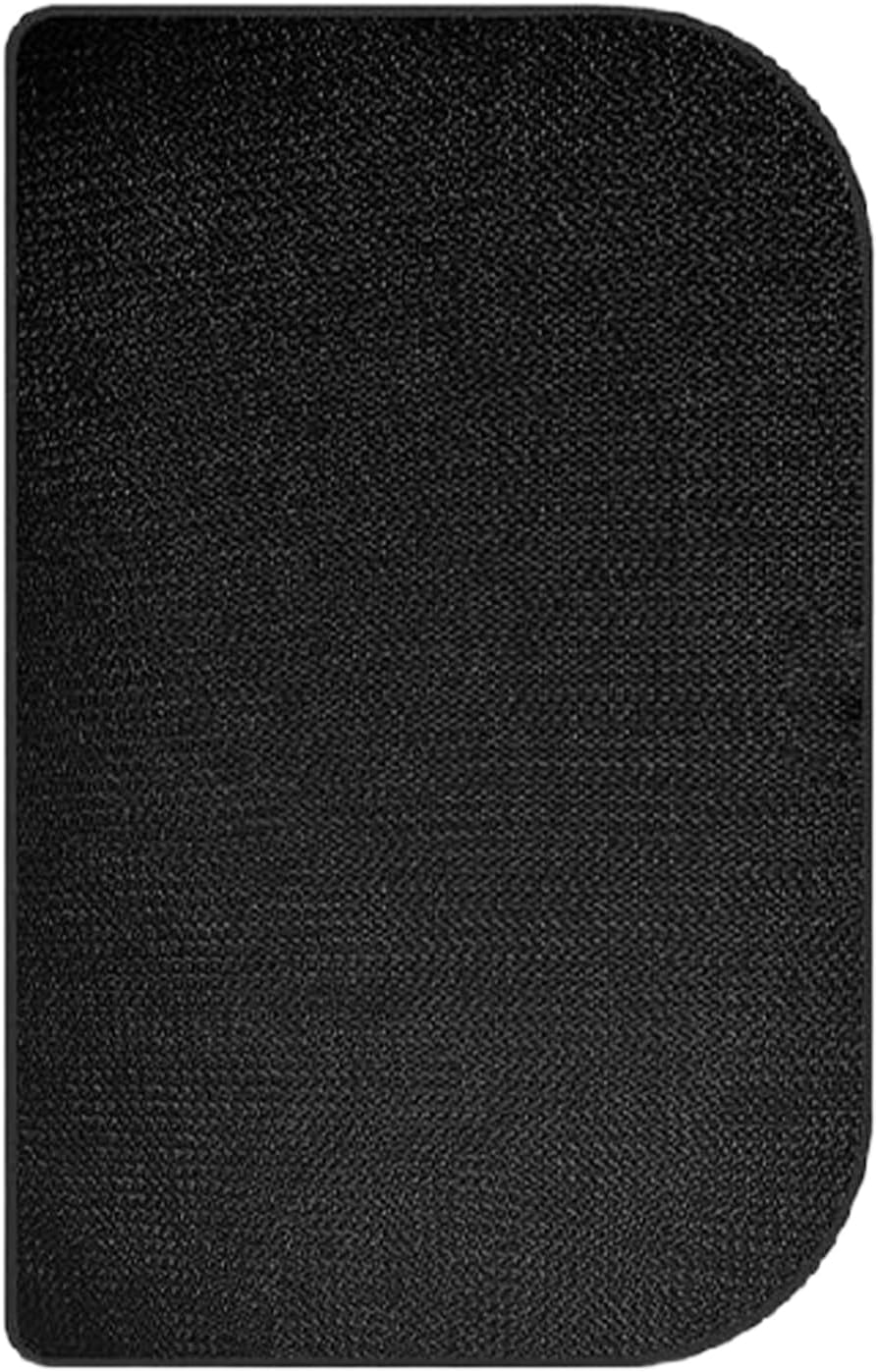 Tapis de cheminée ignifugé et antidérapant noir, protection sol poêle à bois
