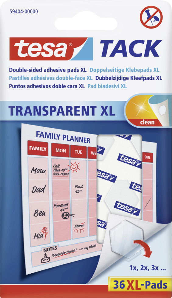 Tesa Tack® Doppelseitige Klebepads Xl, 36 Stück, 59404-00000-00 - Image 4