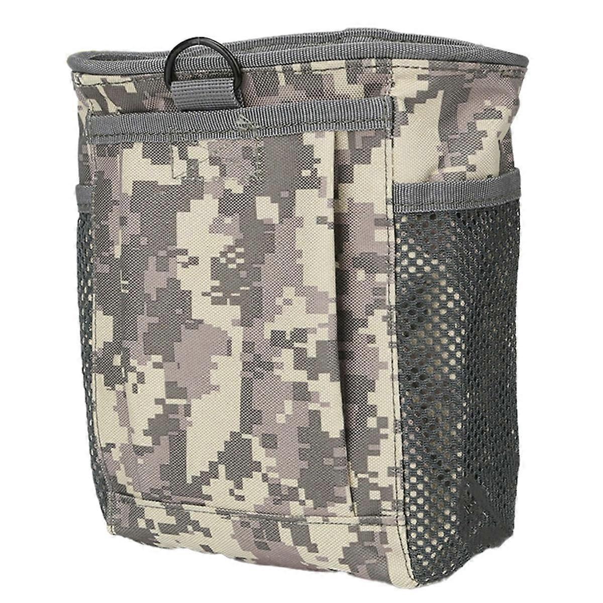 Sac banane tactique en nylon, camouflage blanc, poches en filet latérales, 1 pièce