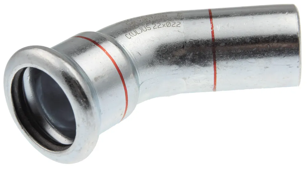 Vsh Xpress C-Stahl Bogen 45° I/A 88,9 Typ C1412, 6208103