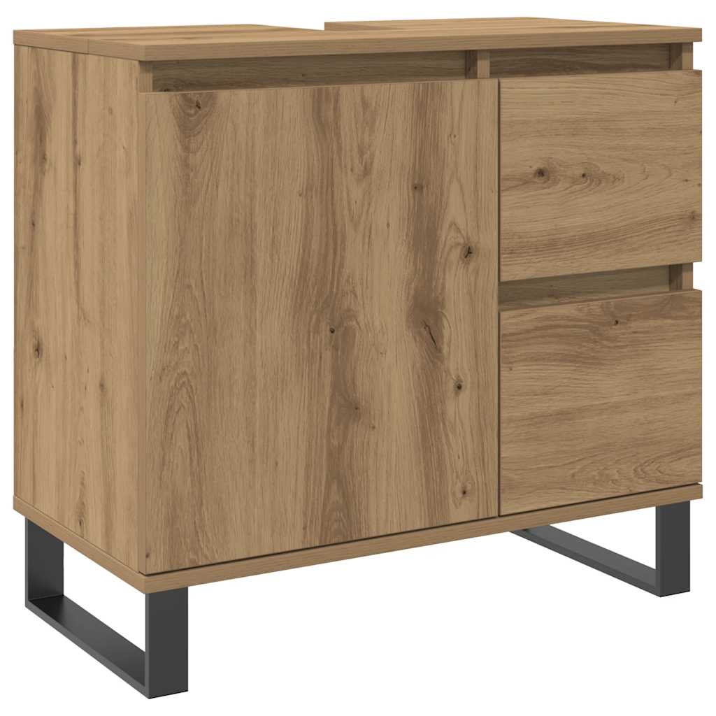 Bathroom Sink Cabinet Artisan Oak 65x33x60 Cm Engineered Wood Vidaxl