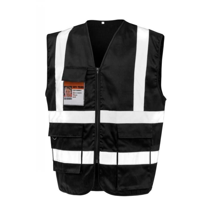 Schutzkleidung Result Heavy Duty Security Vest Taschen Reißverschluss