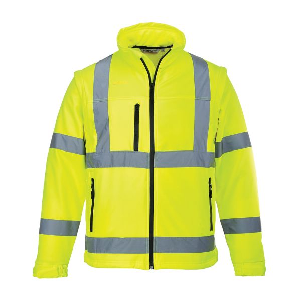 Portwest Gelb Warnschutz-Softshelljacke, Leucht, En Iso 20471 Kl. 3, Gr. M - Bild 3