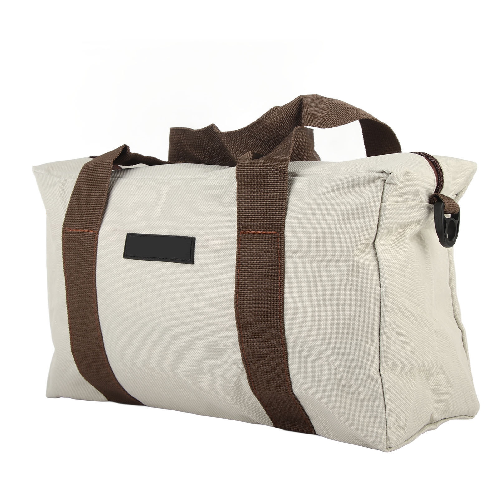 Sac à outils à large ouverture en toile grise imperméable, 16 pouces, grande capacité