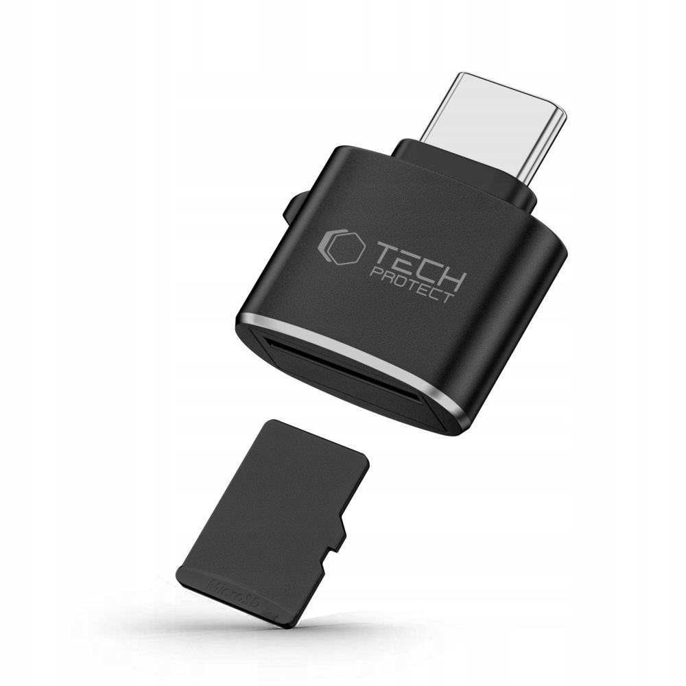 Tech-Protect Schwarz Usb-C Kartenleser Ultraboost, Microsd, - Bild 3