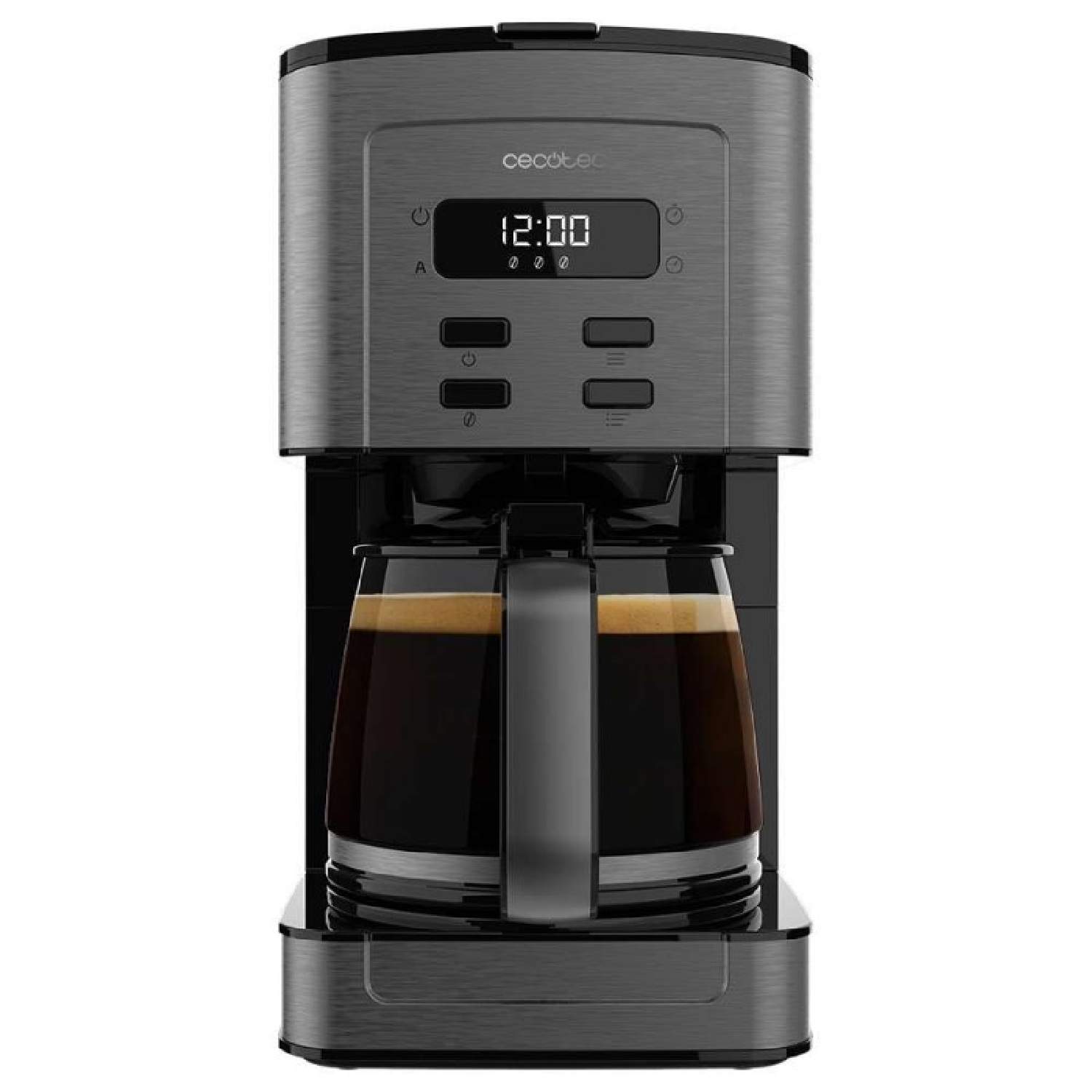 Macchina Del Caffè A Goccia Da 12 Tazze Con Rifiniture In Acciaio Inossidabile E Intensificatore Di Aroma. - Cecotec