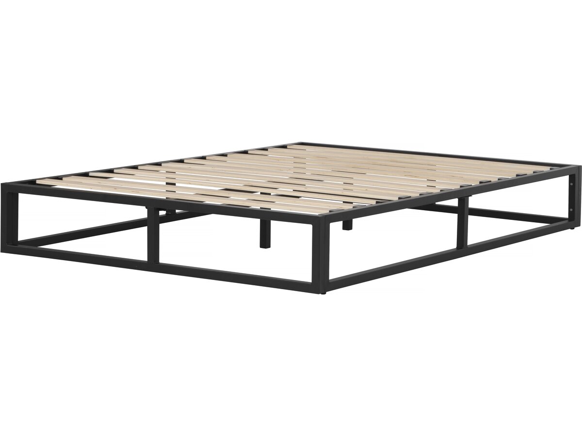 Habitat Et Jardin - Cadre De Lit En Métal 140 X 190 Cm - Noir