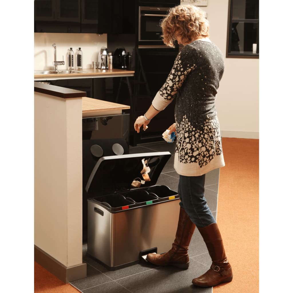 Eko - Contenitore Per Rifiuti A Pedale Capacità 3 X 12 L