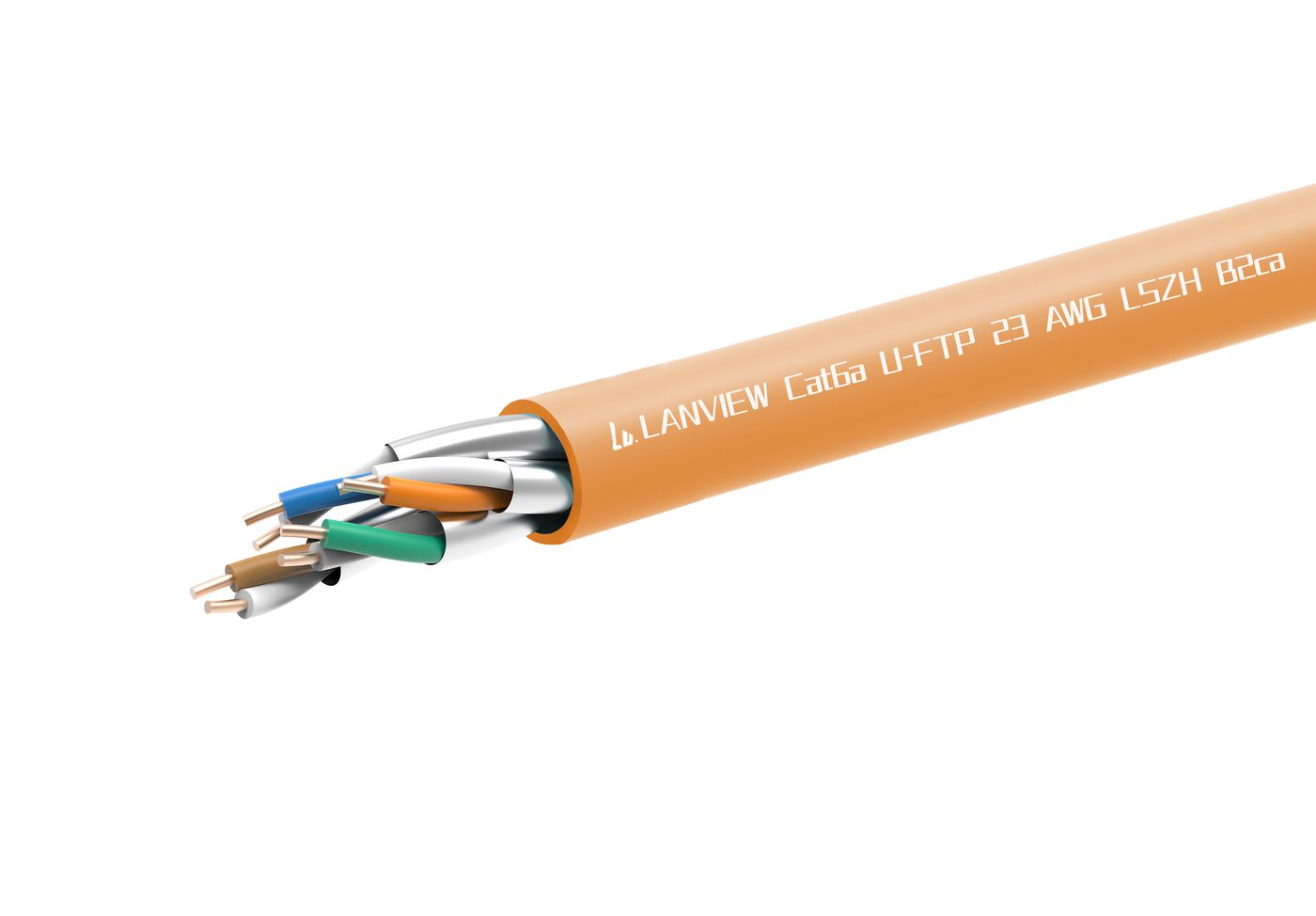 Lanview Orange Cat6a U-Ftp Lszh B2ca Netzwerkkabel, 305 M, 0,56 Mm², Lvn122153