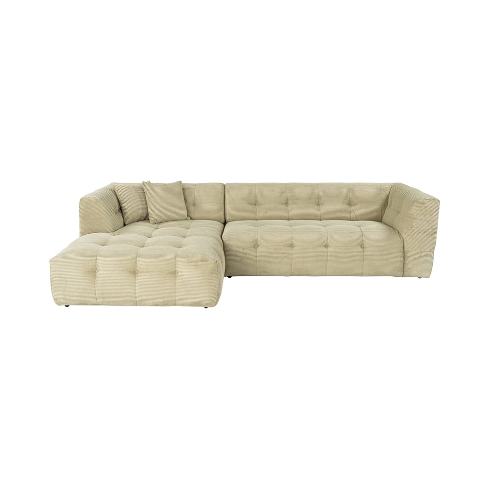 Hellgrün Sofa 4-Sitzer Ecke Modul Kord Cady Velvet Left - Bild 4