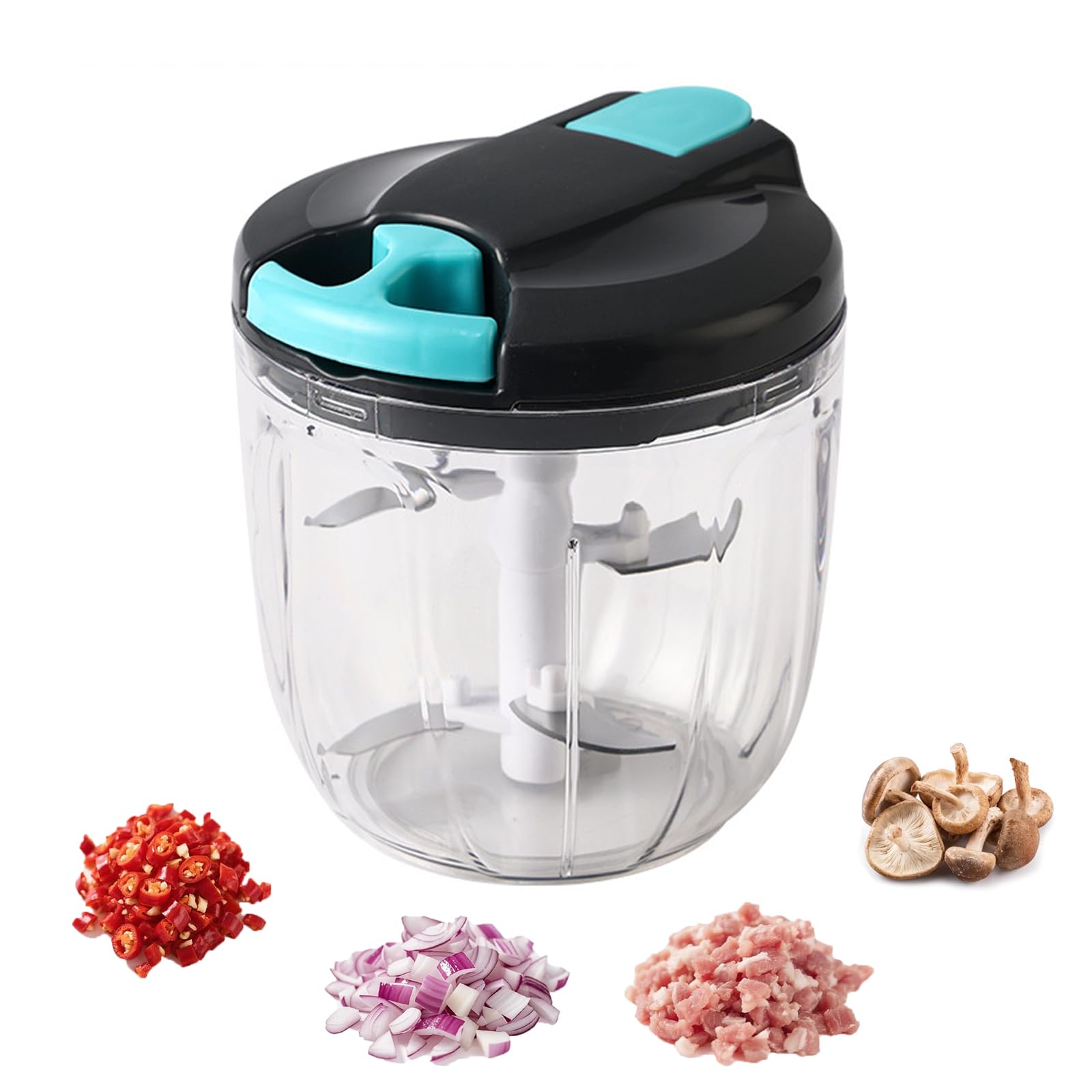 Tritatutto Manuale Multifunzione, Robot Da Cucina Per Verdure, Affetta Aglio Manuale Con Leva Per Verdure, Zenzero, Frutta, Noci, Ecc. Uso In Cucina.