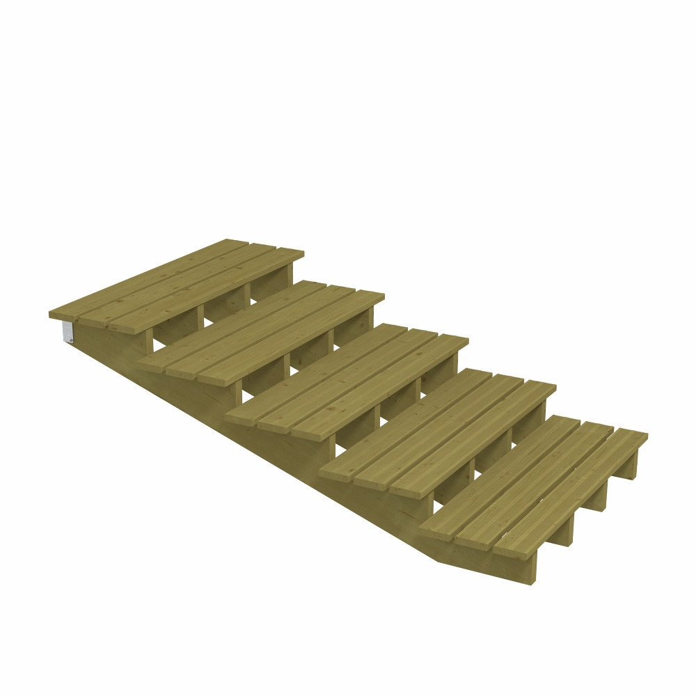 Plus Außentreppe Kiefer 5 Stufen 120 Cm Breit Schritttiefe 39 Cm Außentreppe