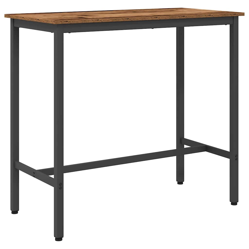 Table Bois Ancien 100 X 50 X 90,5 Cm Bois D'Ingénierie Et Acier Vidaxl