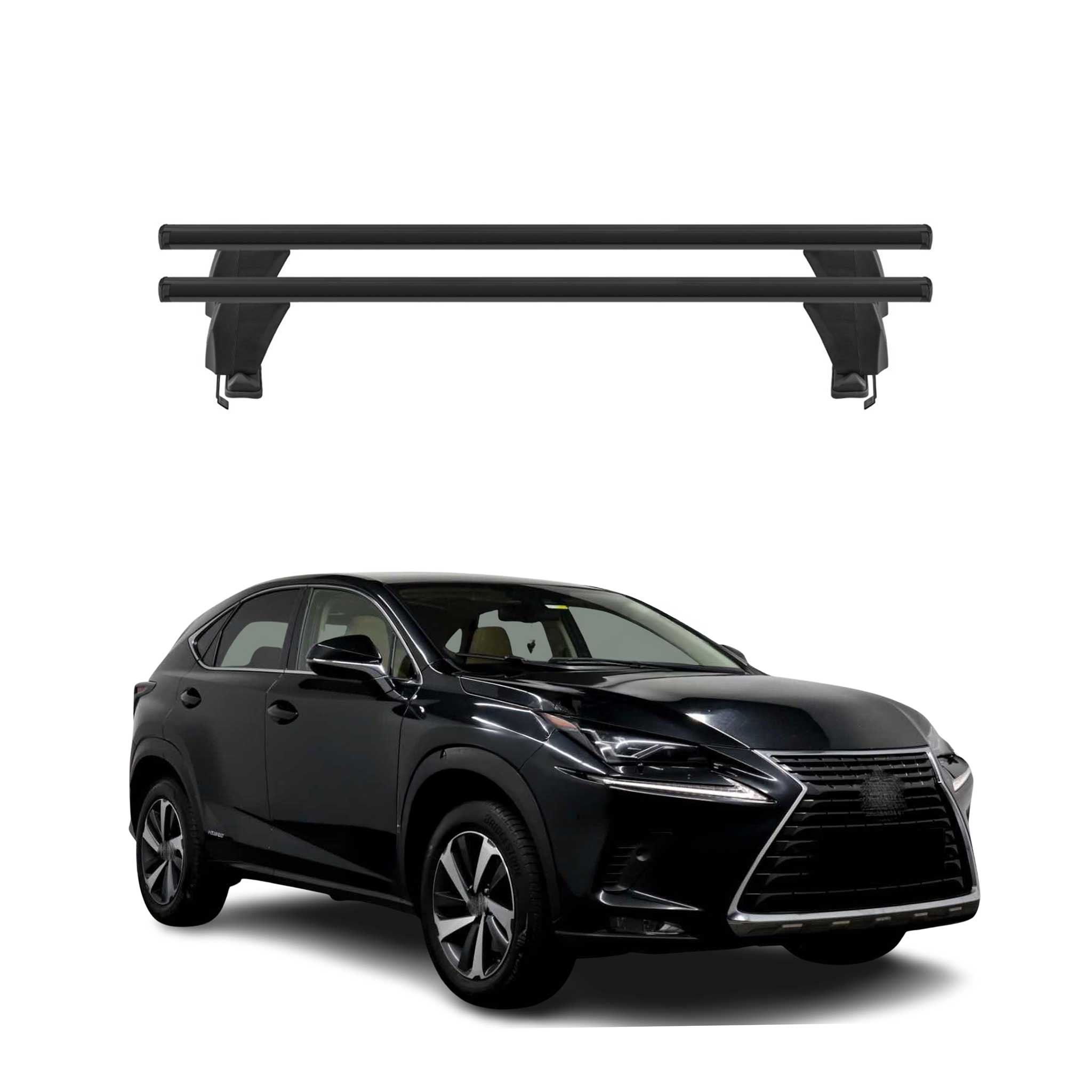 Omac Dachträger Querträger Alu Für Lexus Nx I 2015-2021 – Abschließbar – T-Nut – City-Crash-Getestet – Max. 50 Kg Schwarz 8698797434683