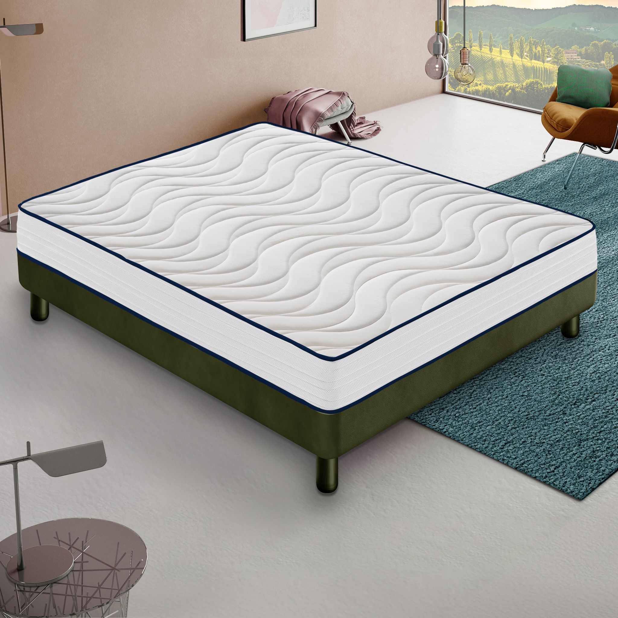 Ilovesleep - Matelas Mousse 80x190 - Epaisseur 20 Cm - Haute Densité