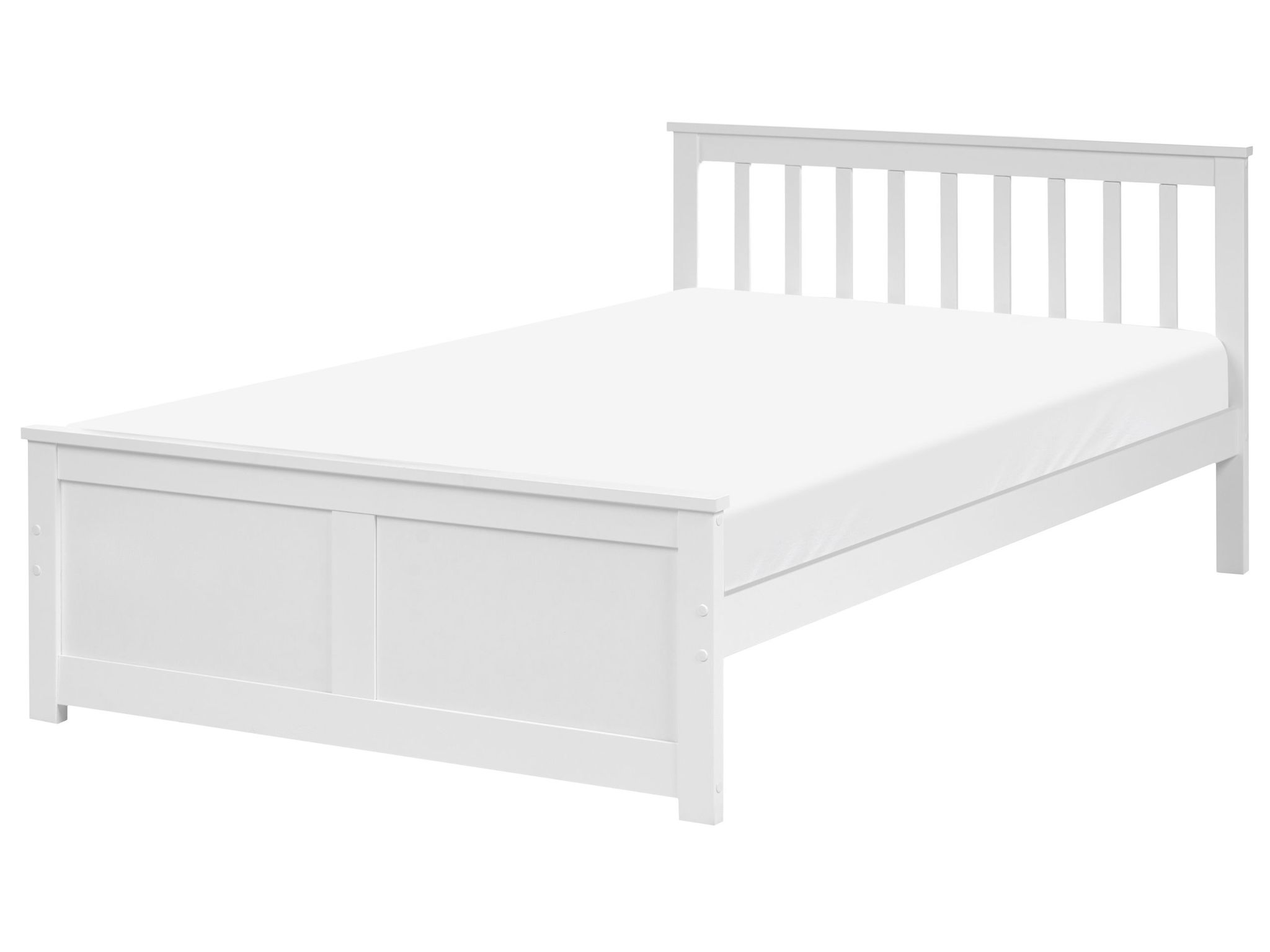 Beliani Bett Mit Lattenrost Kiefernholz Olendon 120 X 200 Cm Weiß