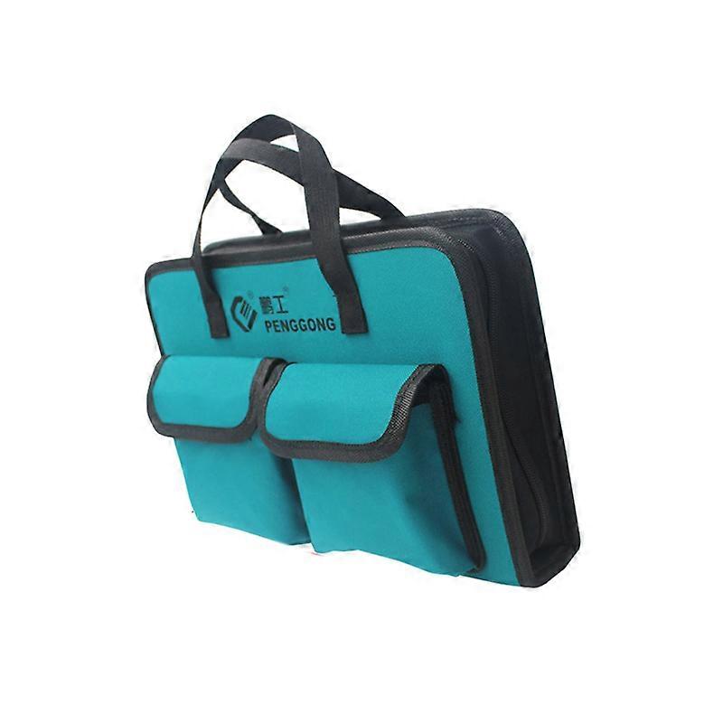 Sac à outils bandoulière en tissu Oxford 1680D, grande capacité, bleu, 31 x 21 cm