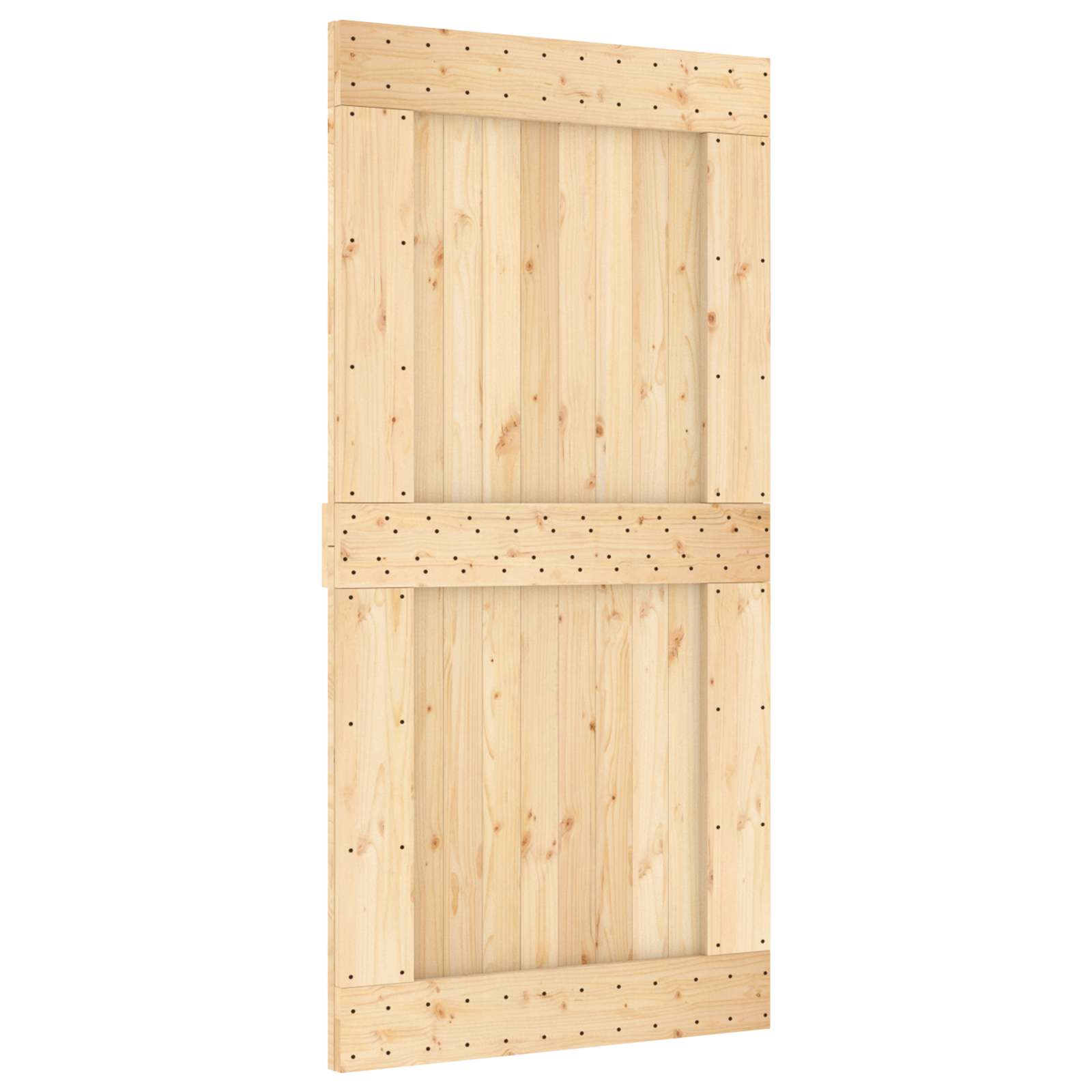Door Narvik Natural 100 X 210 Cm Solid Pine Wood Vidaxl