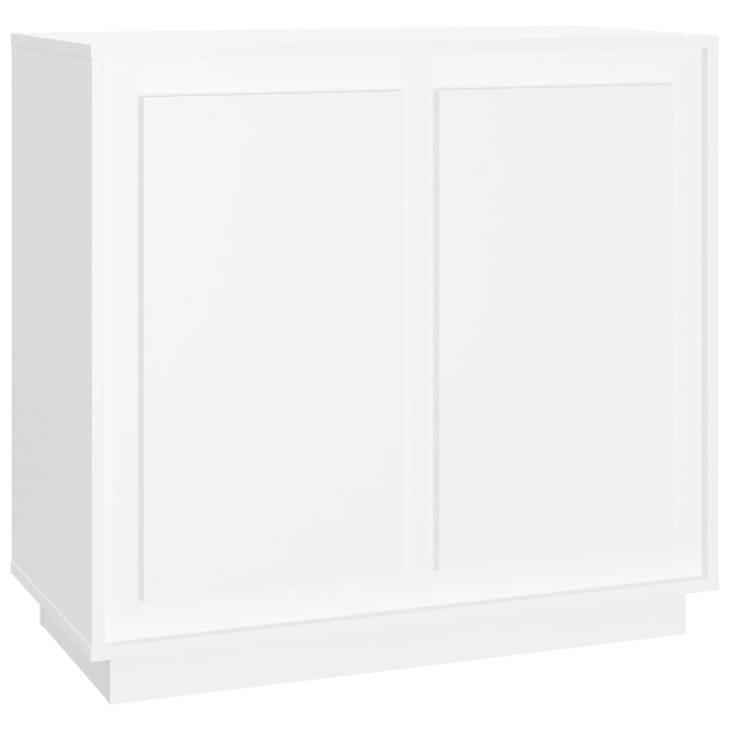 Vidaxl – Buffet Blanc 80x34x75 Cm En Bois D'Ingénierie – 4