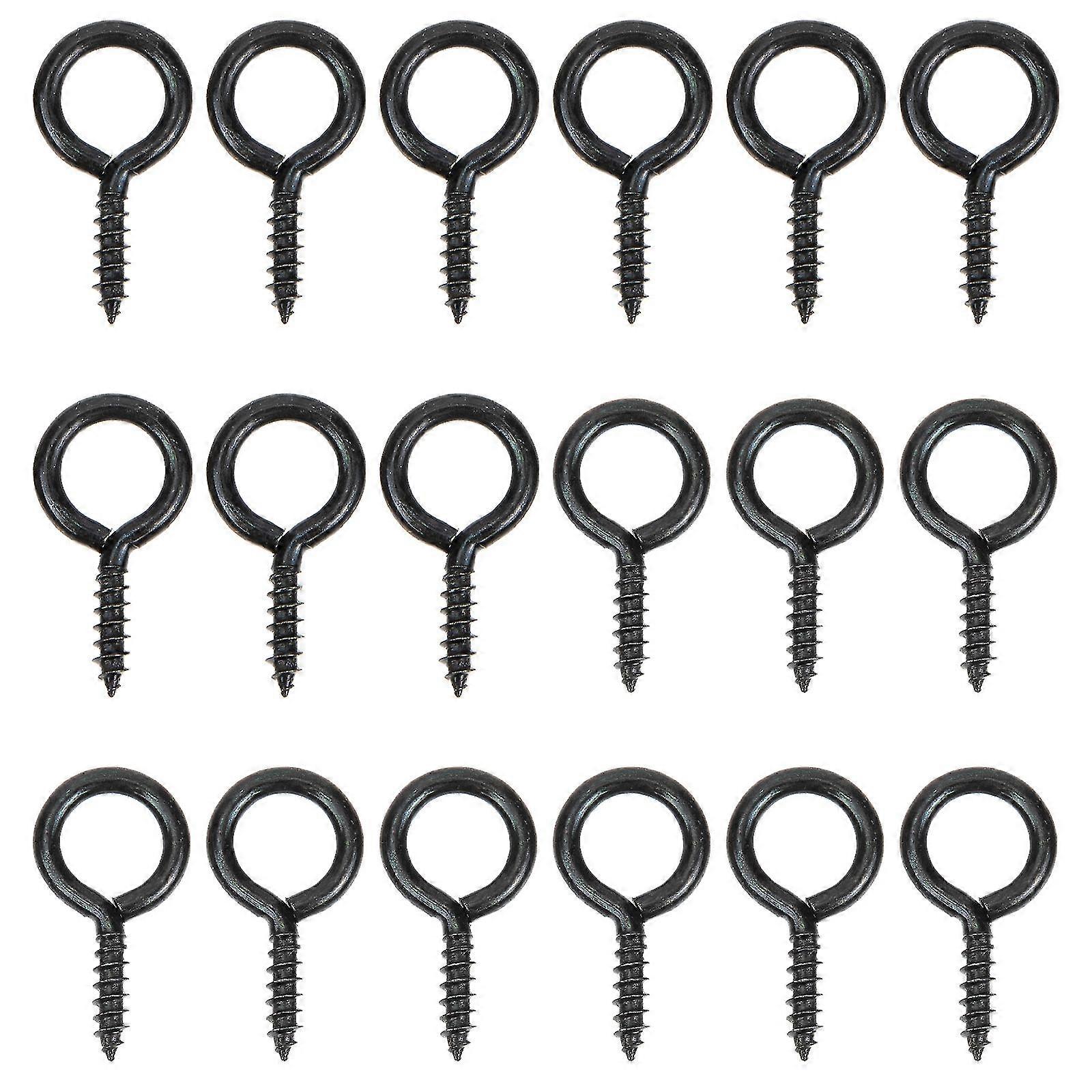 Crochets à vis en S, œillets à visser en fer noir, 3,2 cm, lot de 30