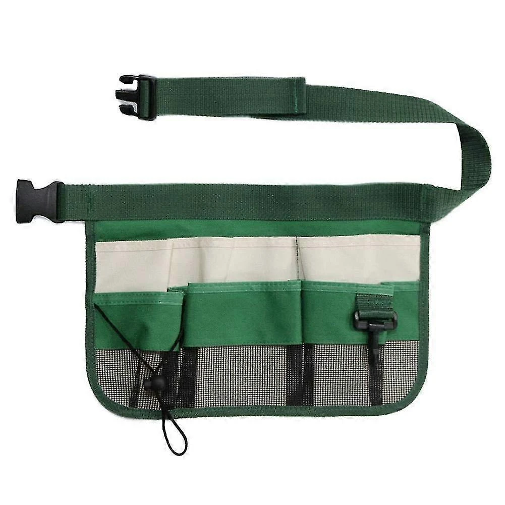 Ceinture porte-outils ajustable à poches multiples en tissu Oxford, vert ou noir