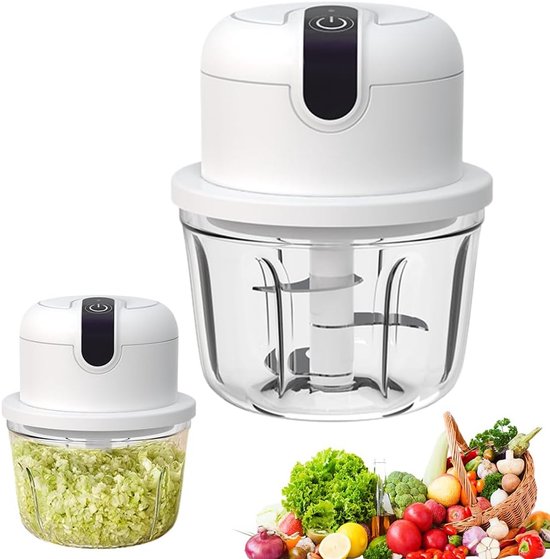 Mini Tritacipolle Da 350 Ml, Tritatutto Elettrico Senza Fili Con Ricarica Usb Per Cipolle, Frutta, Noci, Carne E Aglio.