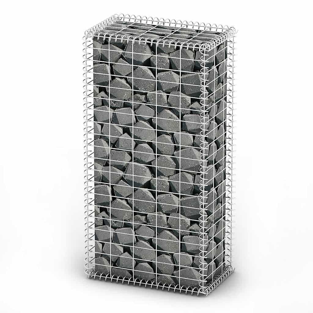 Vidaxl - Gabion Basket With Lids Galvanised Wire 100 X 50 X 30 Cm