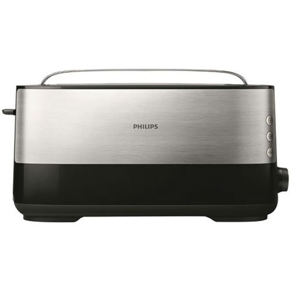 Philips Viva Collection HD2692/90 Toaster – lange Toastkammer, Metall, 1 Scheibe(n), Schwarz, Metallisch, Kunststoff, Tasten, Drehregler, 950 W, 220-240 V - Image 5