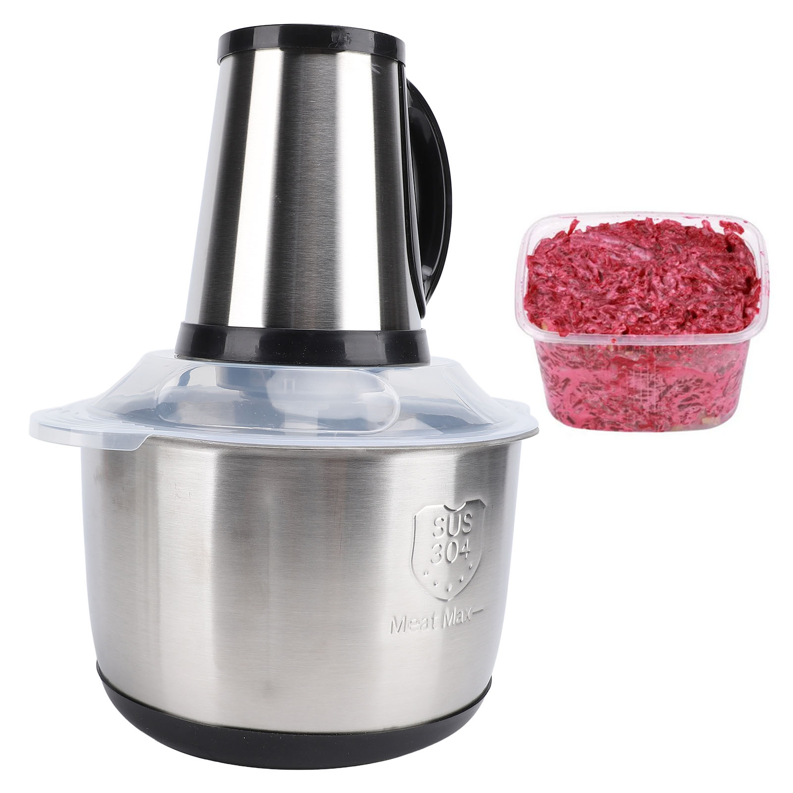 Robot Da Cucina Da 500 W - Tritacarne Elettrico Multifunzione Da 5 Litri In Acciaio Inox Sus Con Motore In Rame - Include Raschietto E Accessori