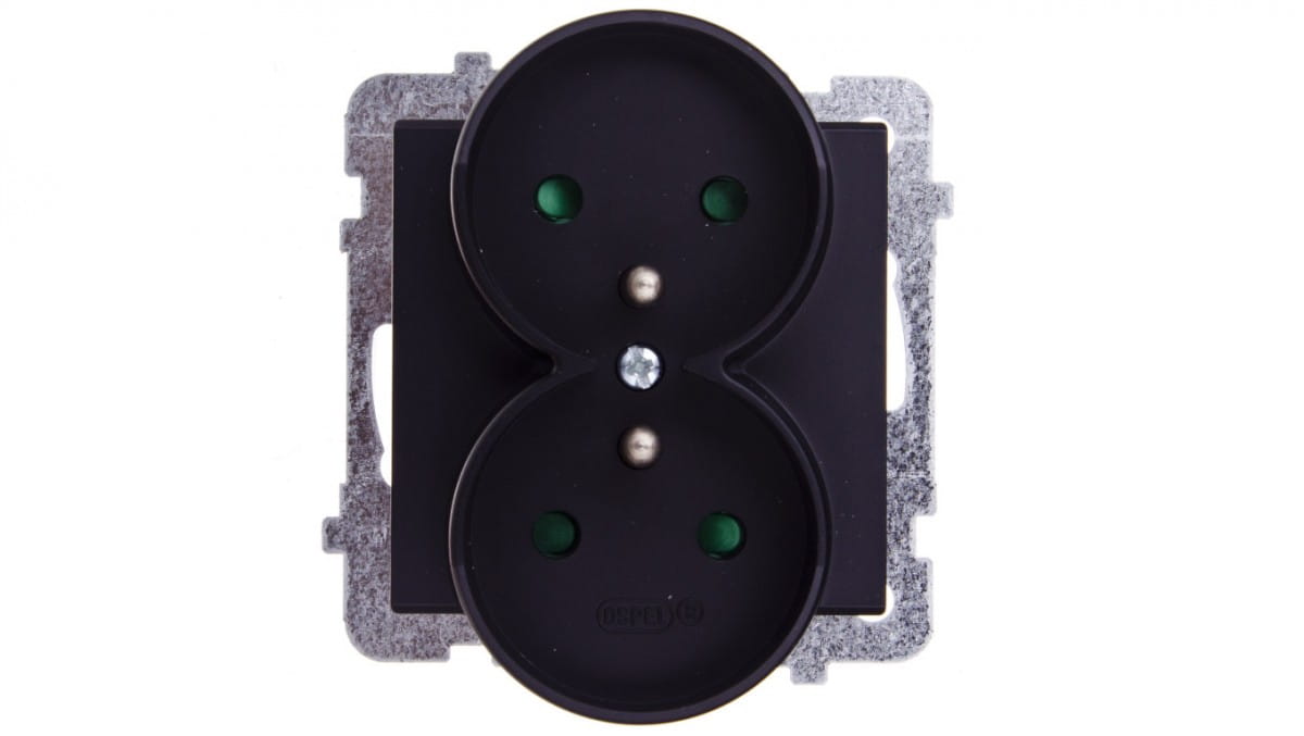 Oem Schwarz Sonata Doppelsteckdose Mit/Mit Jalousien, Metallic Gp-2Rrzp/M/33
