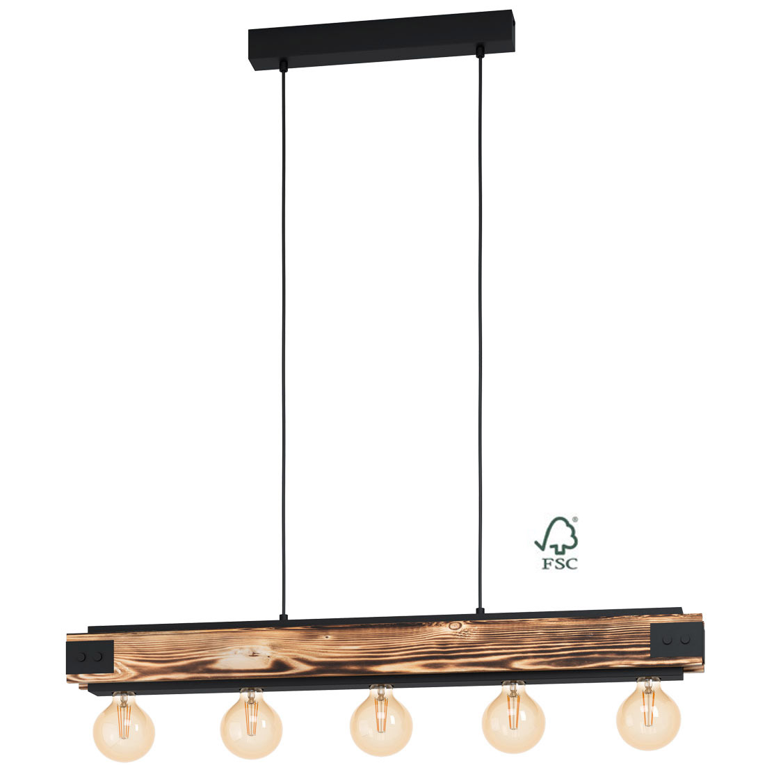Eglo Braun Pendelleuchte, Layham – – Ca.8,5X110x96cm - Bild 4