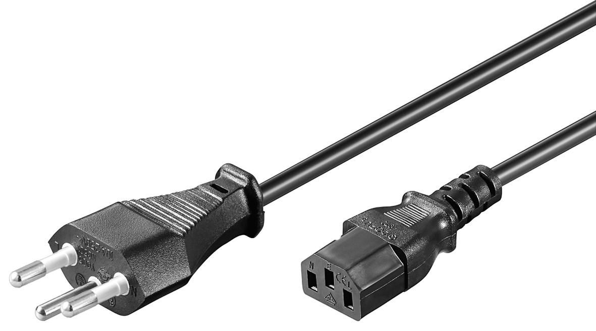 Schwarz Microconnect Stromkabel Swiss J-C13 5M - Bild 4